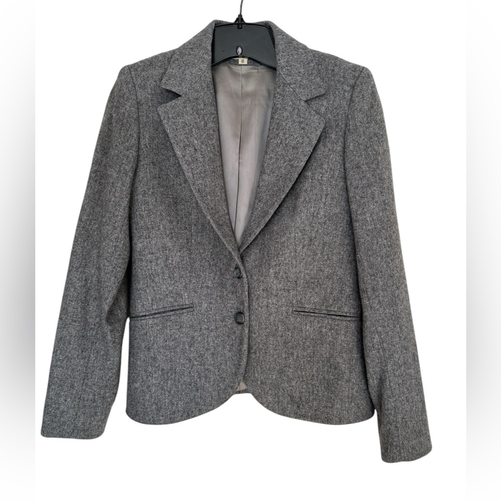 THE VILLAGER Vintage Women’s Gray Wool Blazer - Size 6
